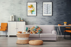 modern living room design with bright accents Ellecor Interior Design