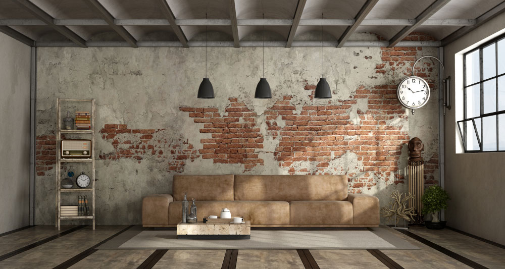 Industrial style living room